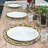 Foly Round Beaded Placemats Set of 2 Elegant Intertwined Border Handmade Table Mats for Christmas Decor