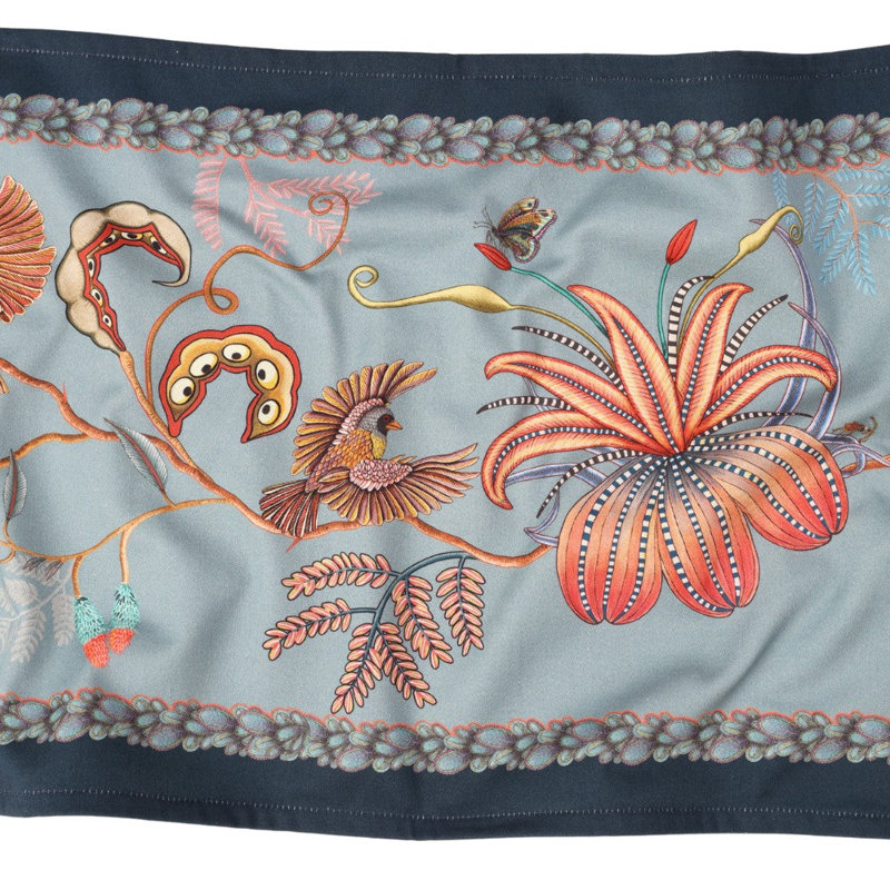 Thanda Nests Table Runner, 138" L x 16" W, Mist