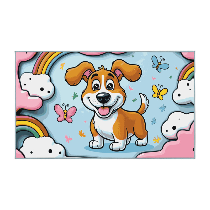 Ginza Six Cute Animals Kids Rug, Rectangle 2' x 3'