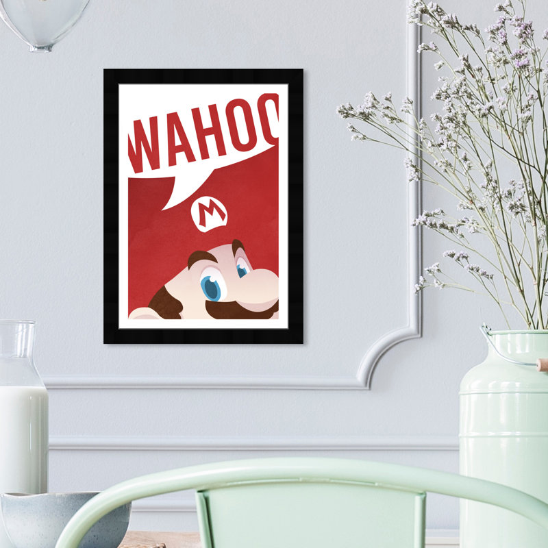 Publicité Wahoo Video Games - Cadre photo, reproduction d'art sur papier