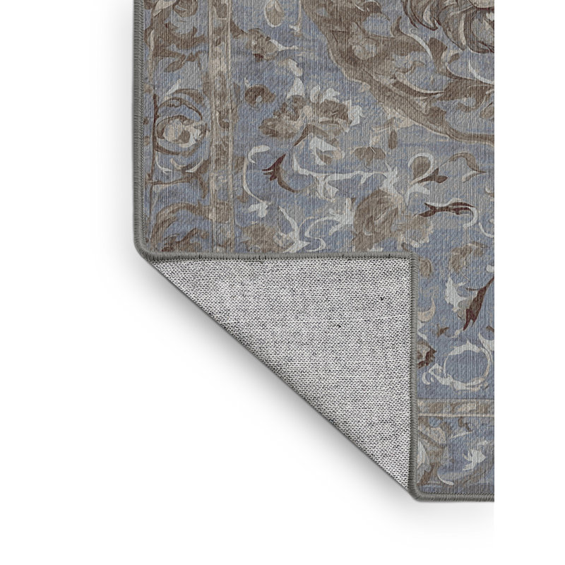 Machine Washable Gray Area Rug, Rectangle 2' x 3'
