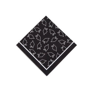 Black And Gold Geometric Paper Napkins