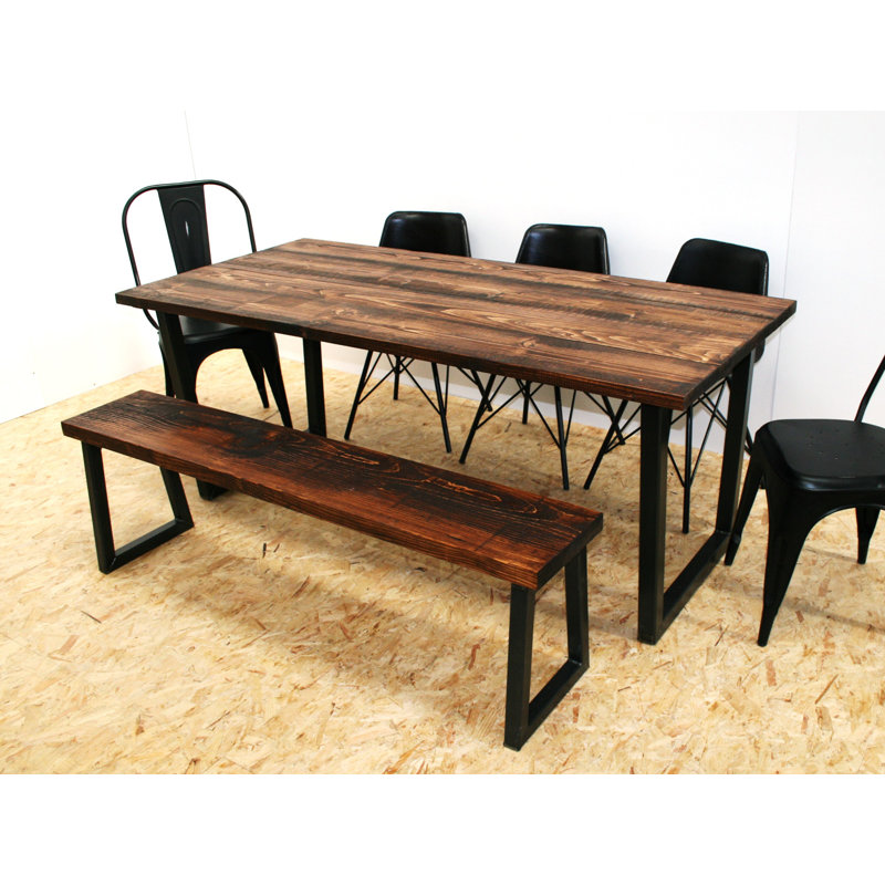 Gastelum 6 - Person Dining Set, 75 x 180 x 90cm, Dark Brown, Dark Brown
