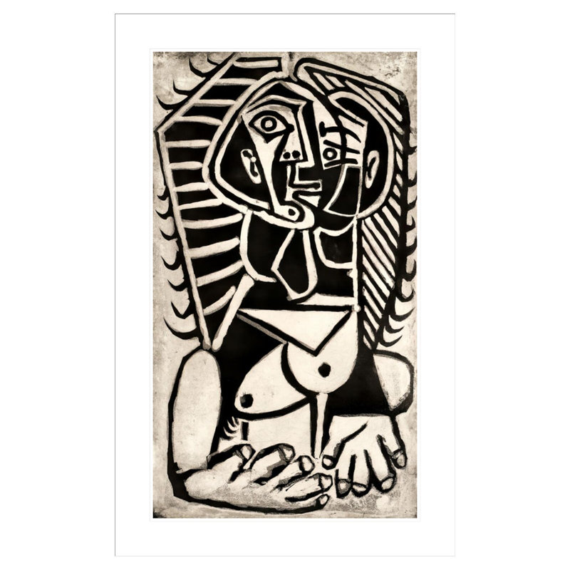 La femme égyptienne par Pablo Picasso, impression giclée sur cadre, H 41,5 po x l 26,76 po