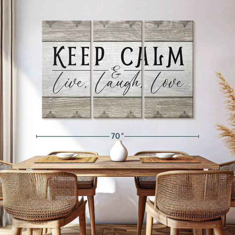 Tergel Keep Calm Patterned Typography, 42" H x 65" W