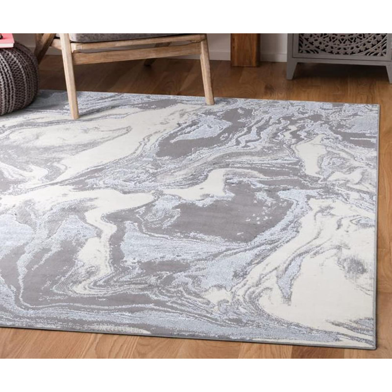 Marble Pattern Area Rugs Grey, Rectangle 120 x 170cm