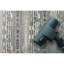 Tapis gris / beige / bleu en polypropylène tissé à la machine Southwestern-825711700