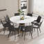 Ensemble de salle à manger Alperton 9 pièces rond sur pied central de 150 cm (59,05 po)-1901622759-1901622758