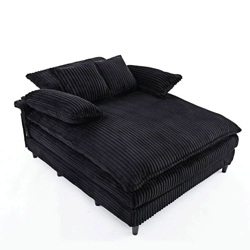 Canapé-lit de taille longue, Noir