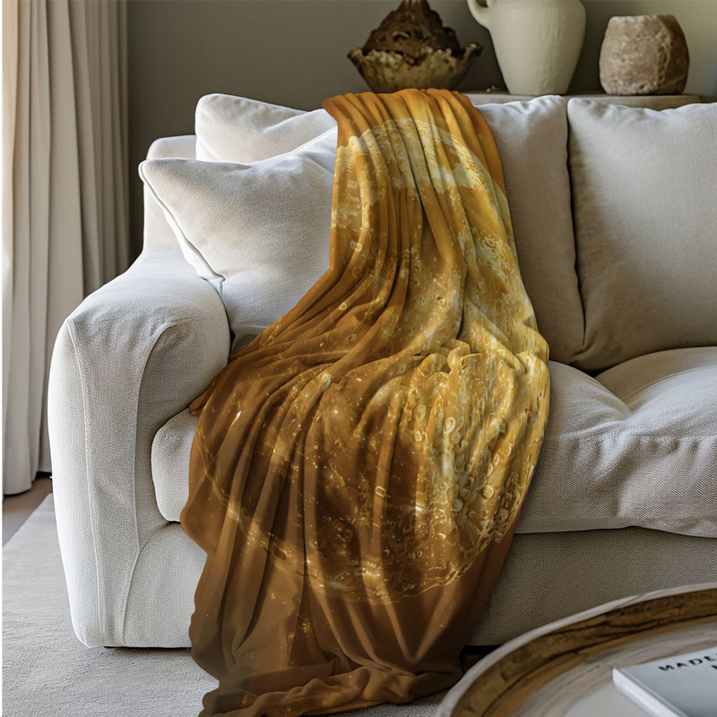 Magie céleste céleste - couverture sherpa 1 pièce de qualité supérieure - impression d'art luxueux, Lit simple