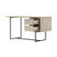 Solid Wood Top Metal Base Writing Desk