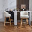 Ensemble de 2 tabourets de comptoir pivotants de 33,25 po, avec tabourets de bar à hauteur de comptoir avec structure en bois d'hévéa massif, dossier, repose-pieds, tabourets de bar sans accoudoir pour bar personnel, comptoir de cuisine