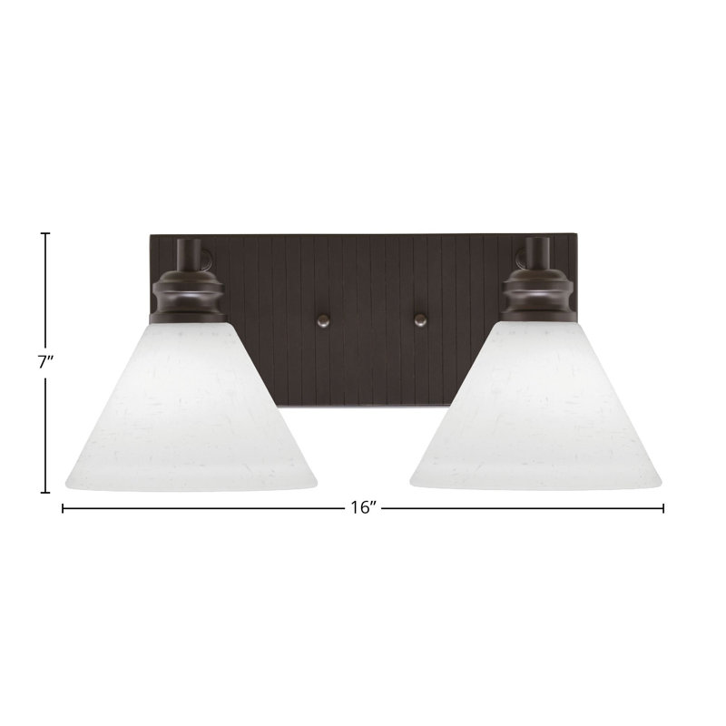 Éclairage pour meuble-lavabo à 2 lumières Jarodd, Espresso