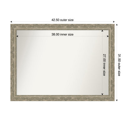 Filigree Non-Beveled Framed Wall Mirror
