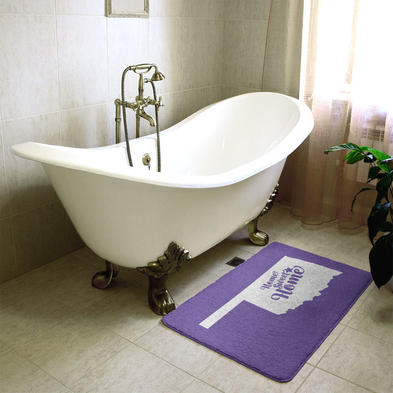 Tapis de salle de bain tulsa doux home, l 17 po x L 21 po, Mauve