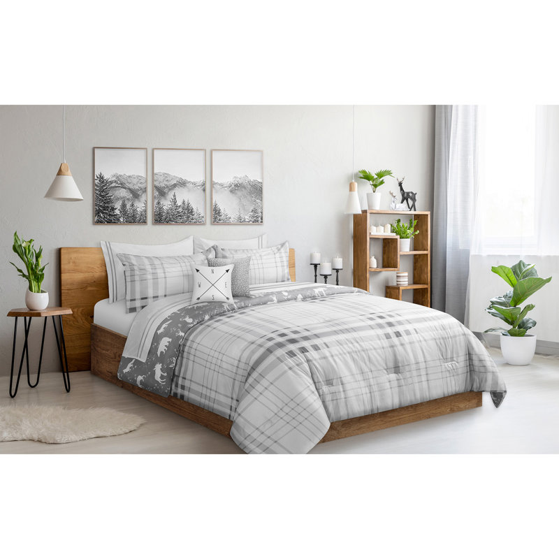 Ensemble d'édredon réversible en microfibre 2 pièces Safdie & Co. Bedding Collection