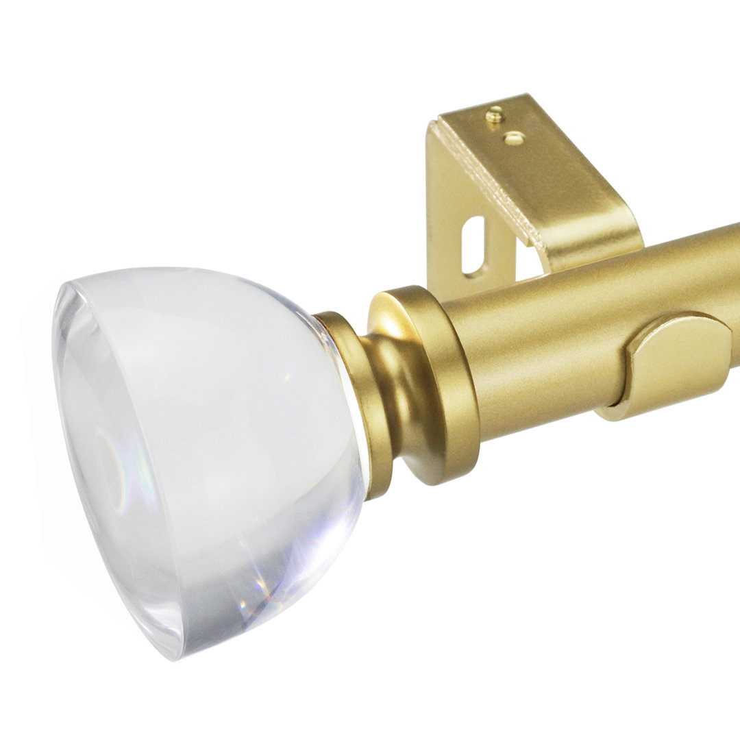 Julbe Adjustable Single Curtain Rod Set Mercer41 