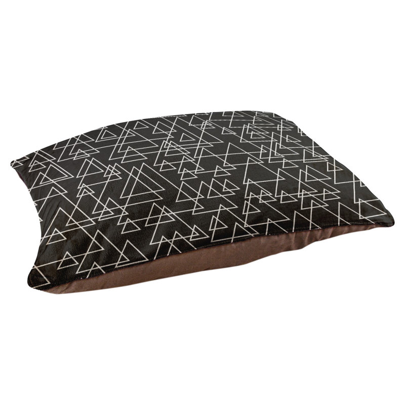 Coussin pour chien en triangle dispersé Campion, Très grand (l 52 po x P 42 po x H 17 po), Noir