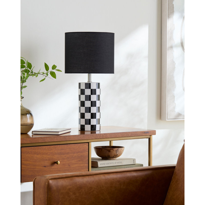 Janie Table Lamp, Black, Black
