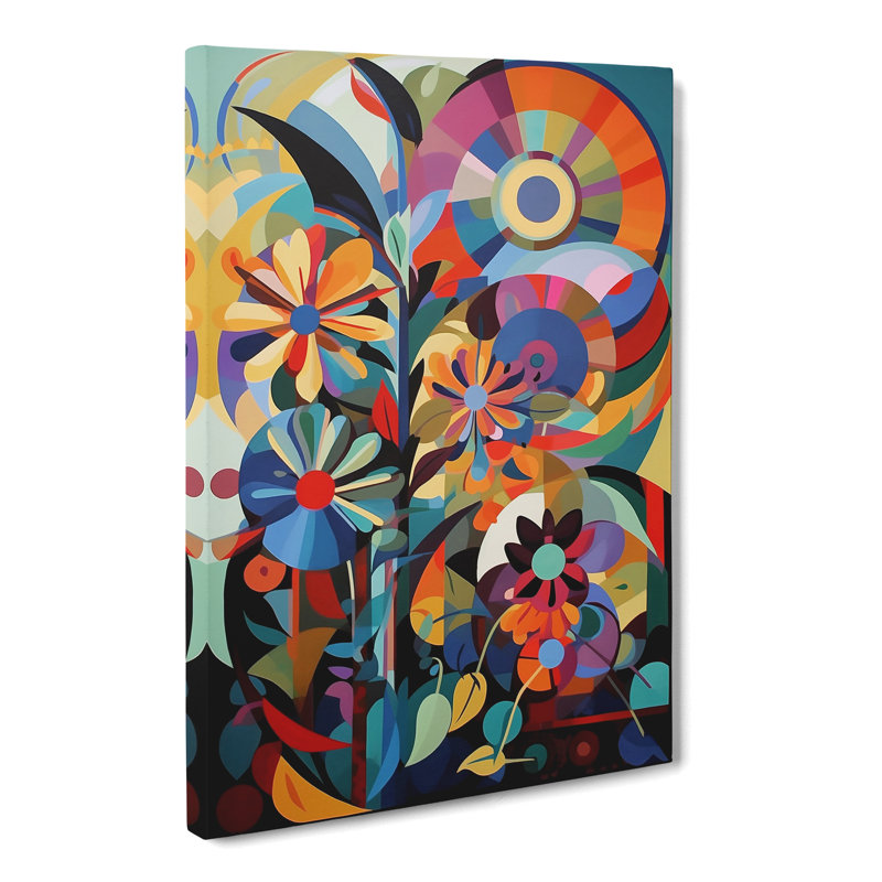 Constructivism Flowers Vol.4 - Wrapped Canvas Print, 50cm H x 35cm W x 3cm D