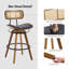 Tabouret de bar et de comptoir pivotant (ensemble de 2)-1748480094
