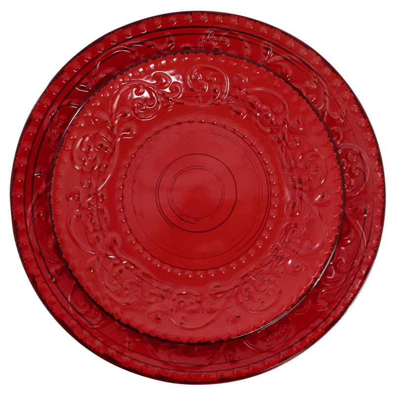  Service de table 16 pièces Radiance Ocean Bloom, Rouge