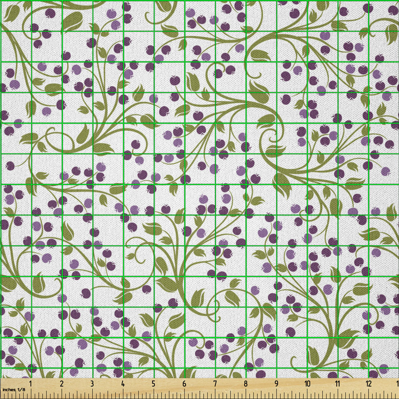 Daesha Wild Berries Ornamental Curvy Branches Fabric