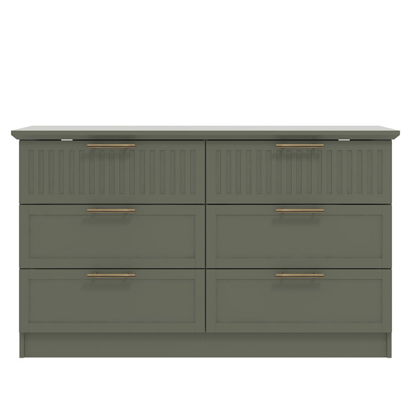  6 Drawer Chest, Kale Green