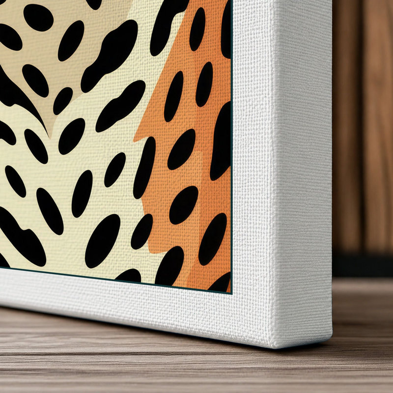 Teal Leopard Profile Modern - Print, 24x16 - 61.0 x 40.6 cm, White Border