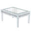 Table basse rectangulaire en verre miroir