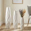 Grand vase de sol en céramique blanche, vase décoratif minimaliste moderne pour fleurs de 17,7 pouces, grand vase pour l'entrée de salon-258282541