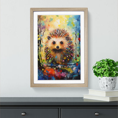 Hedgehog Expressionism Art - Framed Print