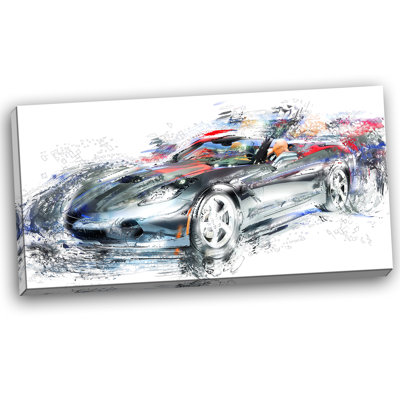 Voiture de luxe haut de gamme sur toile tendue