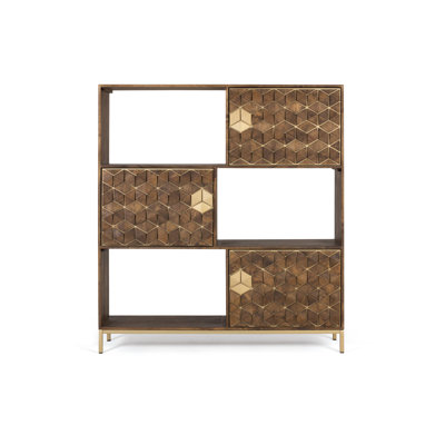 Almeada 143cm H x 130cm W Wood Standard Bookcase