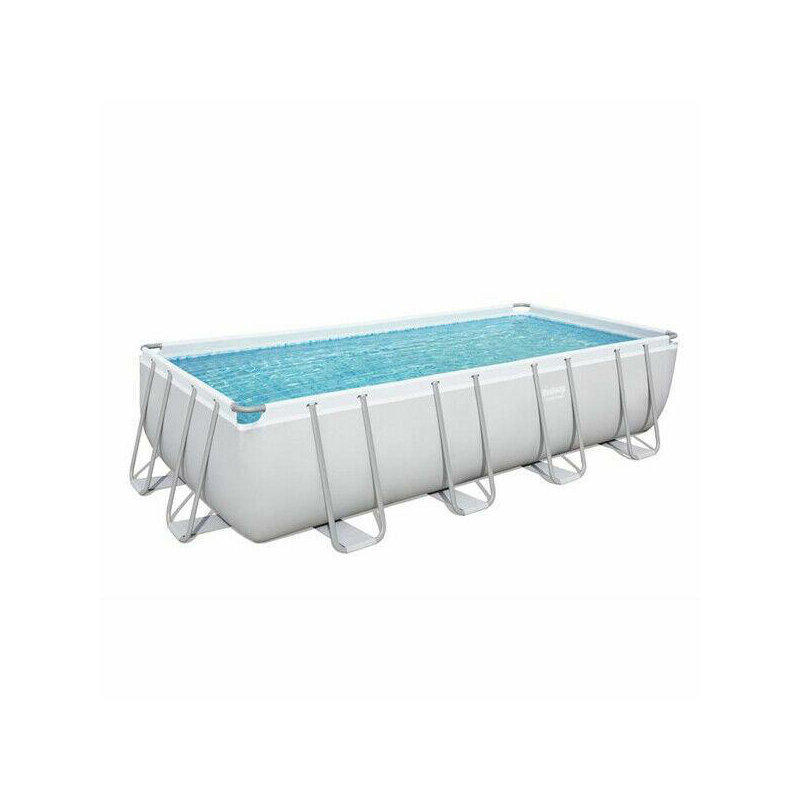 4 ft x 18 ft x 9 ft Steel Frame Set Pool, Light Grey