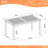 Anautica Sturdy 5 Piece Teak Finish Outdoor Furniture Dining Set