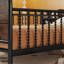 Twin Size Metal Platform Bed Frame With Light, Kids Twin Metal Bed With Upholstered And Pull Out Storage Shelves, Black-2067758430