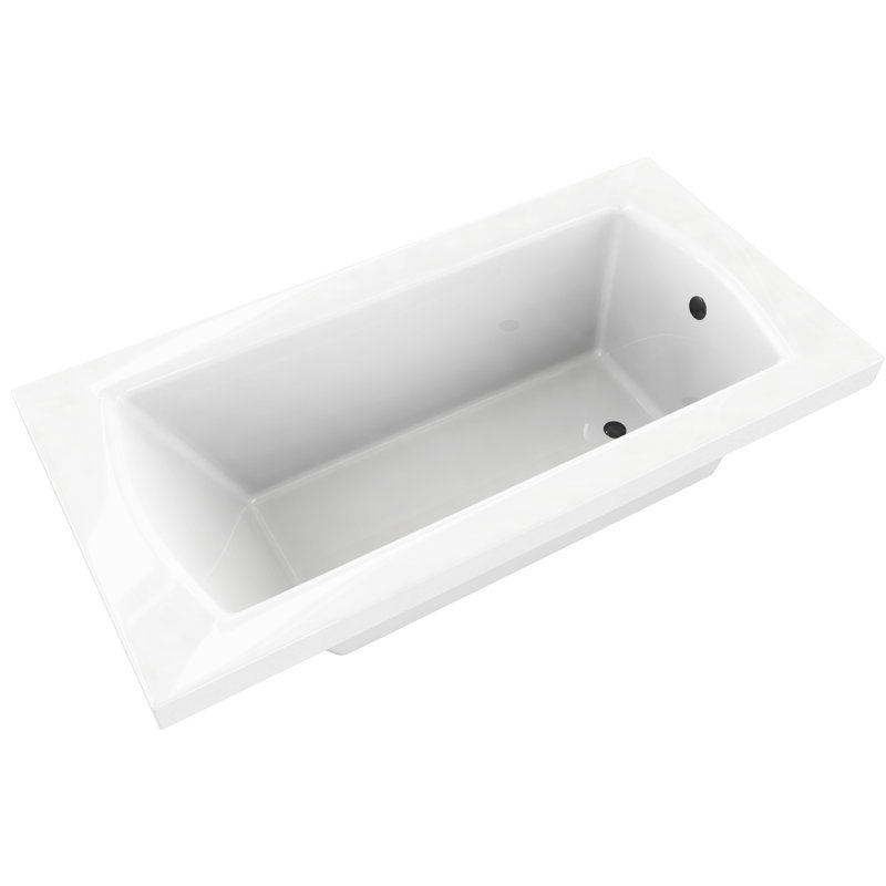 Signature 71.75'' x 32'' Soaking Acrylic Bathtub, White