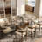 Modern Glass Dining Table with Pedestal Base, Rectangular Tempered Glass Top for 4-8-461409437-461409439