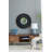 Round Carter Wooden Mirror With Gold Iron Frame