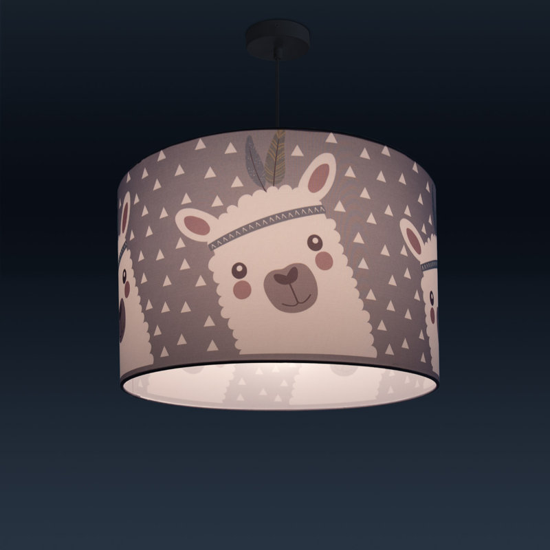 Drum pendant lamp 1-light Jordi, Mint, White