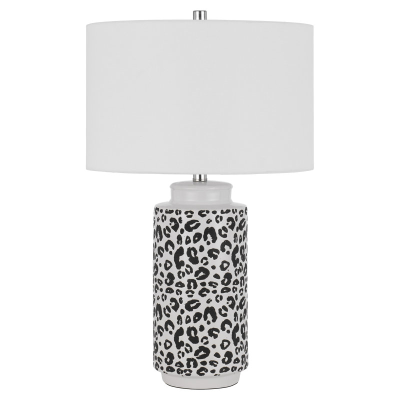 Lampe de table en céramique avec abat-jour rigide Exeter