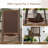 58 Inch Modern Cat Tree for Large Cats, Rustic Brown Cat Tree Tower with Hammock & Scratching Board
