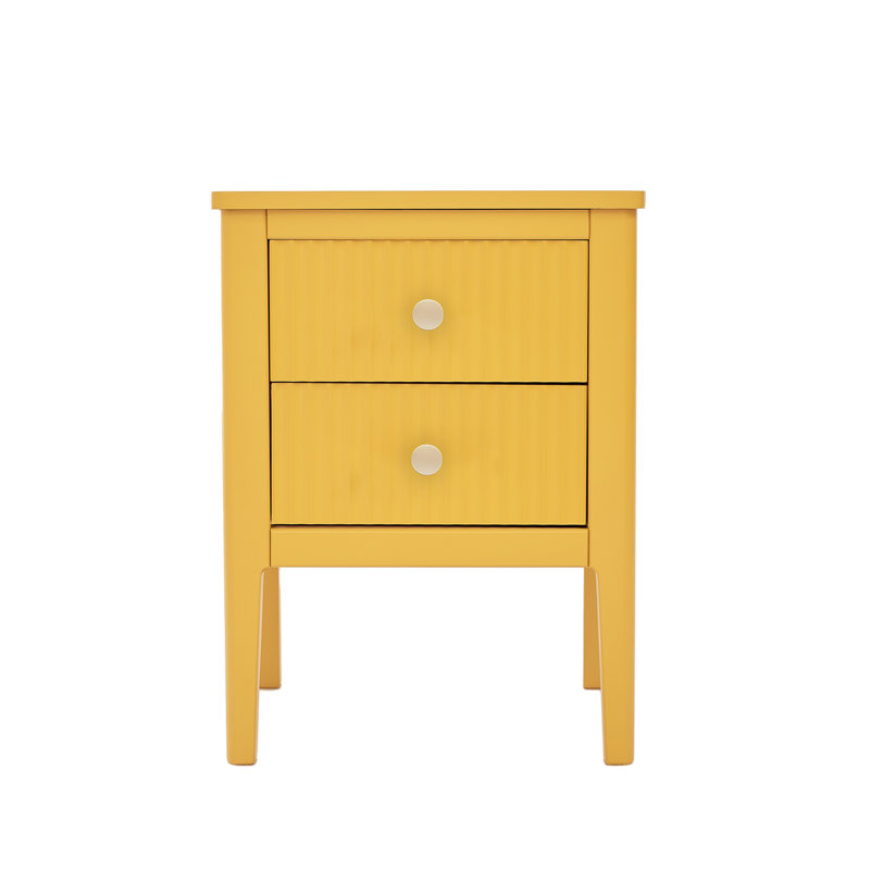 Amiere 42cm W Bedside Table, Mustard