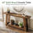 63" Solid Wood Console Table for Entryway, Living Room, Farmhouse Entryway Table with 2-Tier Shelf