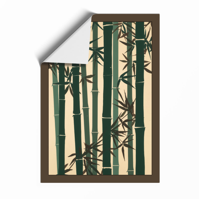 Bamboo Grove Japandi - Framed Print, A2 - 59.4 x 42.0 cm, Unframed