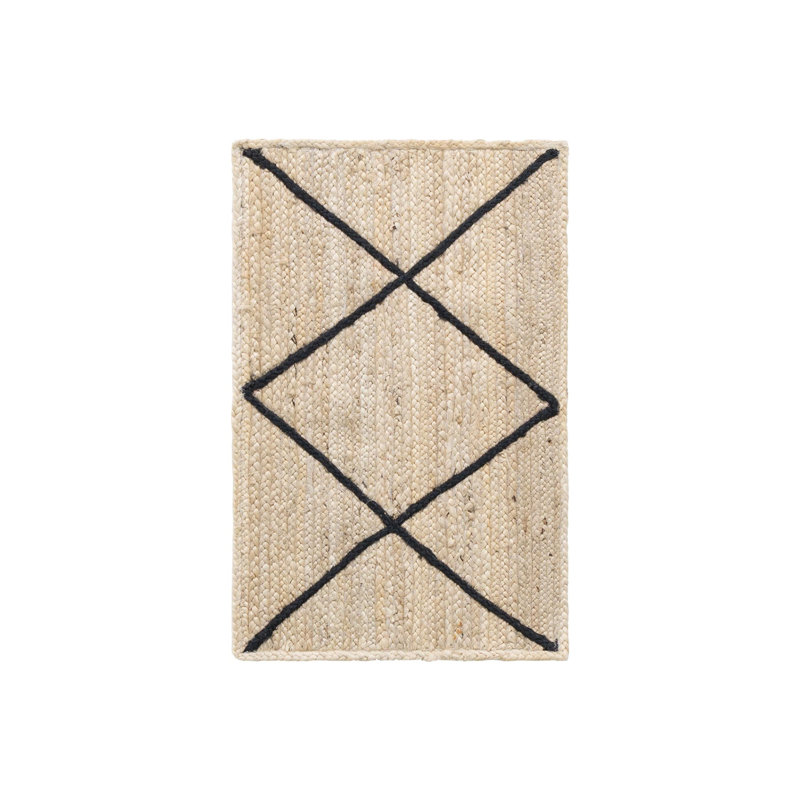 Tapis ivoire tressé à la main Lyndhurst, Rectangle 2 pi x 3 pi 1 po