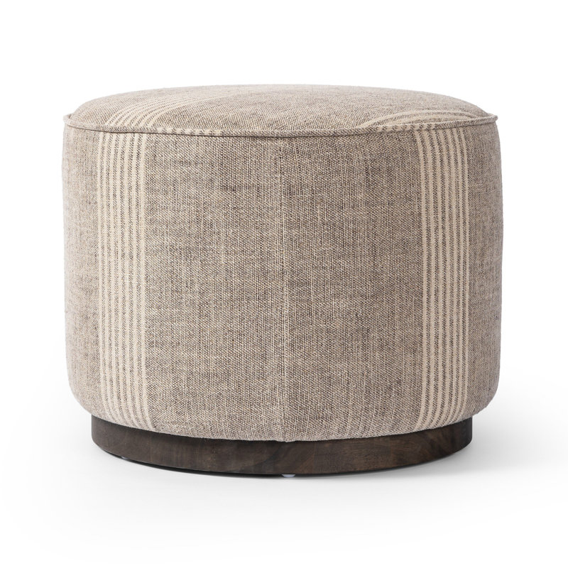 Repose-pieds rembourré Acker, Manchester Flint Linen