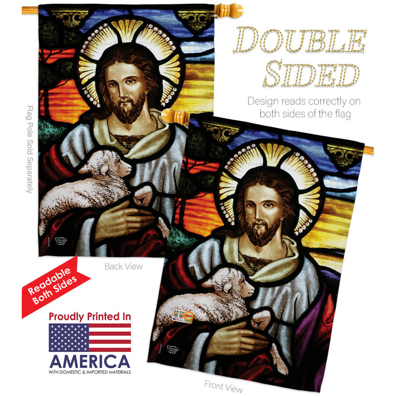 Double Sided 40 in. H x 28 in. W Polyester House Flag