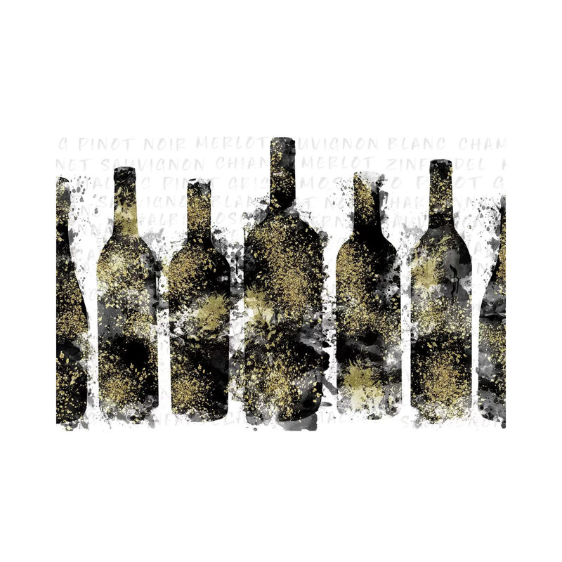 Wine Selection by Natalie Carpentieri - Print on Canvas, 30.48 cm H x 45.72 cm W, Wrapped Canvas